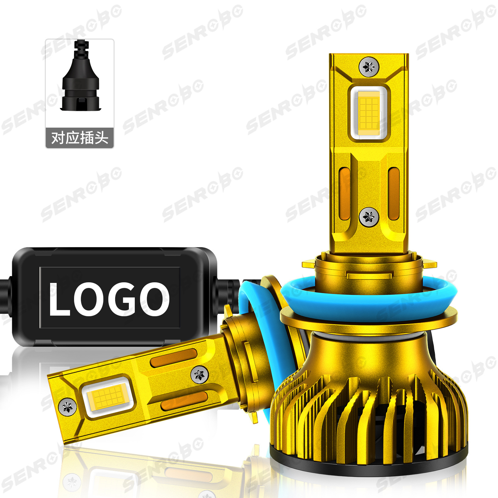 Transfronterizos de venta caliente de automóviles LED luces de automóviles super brillantes 6000K 4300K transformar iluminación delantero H4 cerca de un todo
