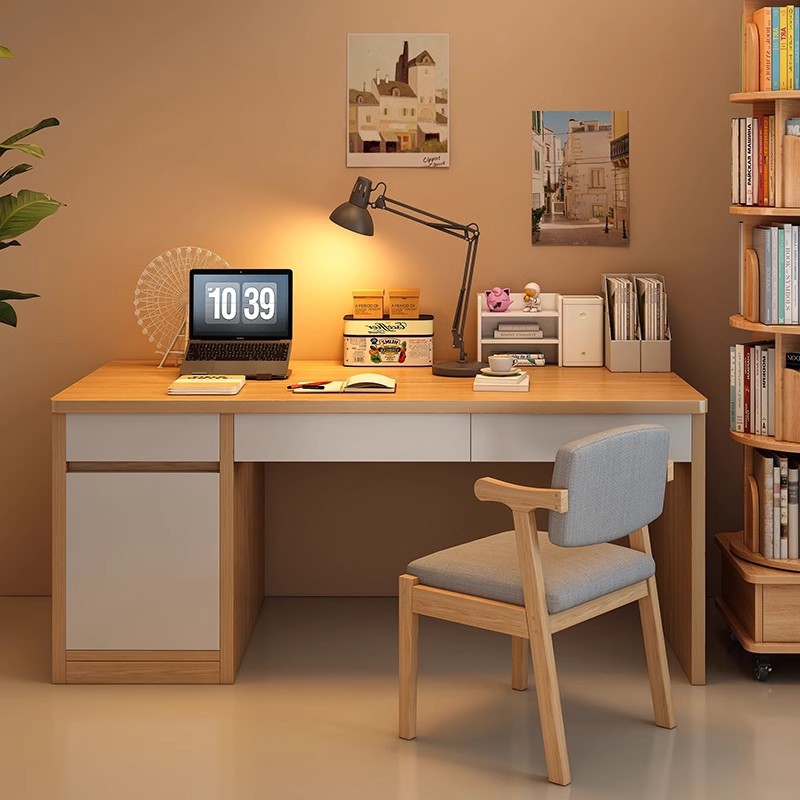 Mesa de estudio para estudiantes en el hogar dormitorio escritorio moderno escritorio dormitorio escritorio con cajón escritorio