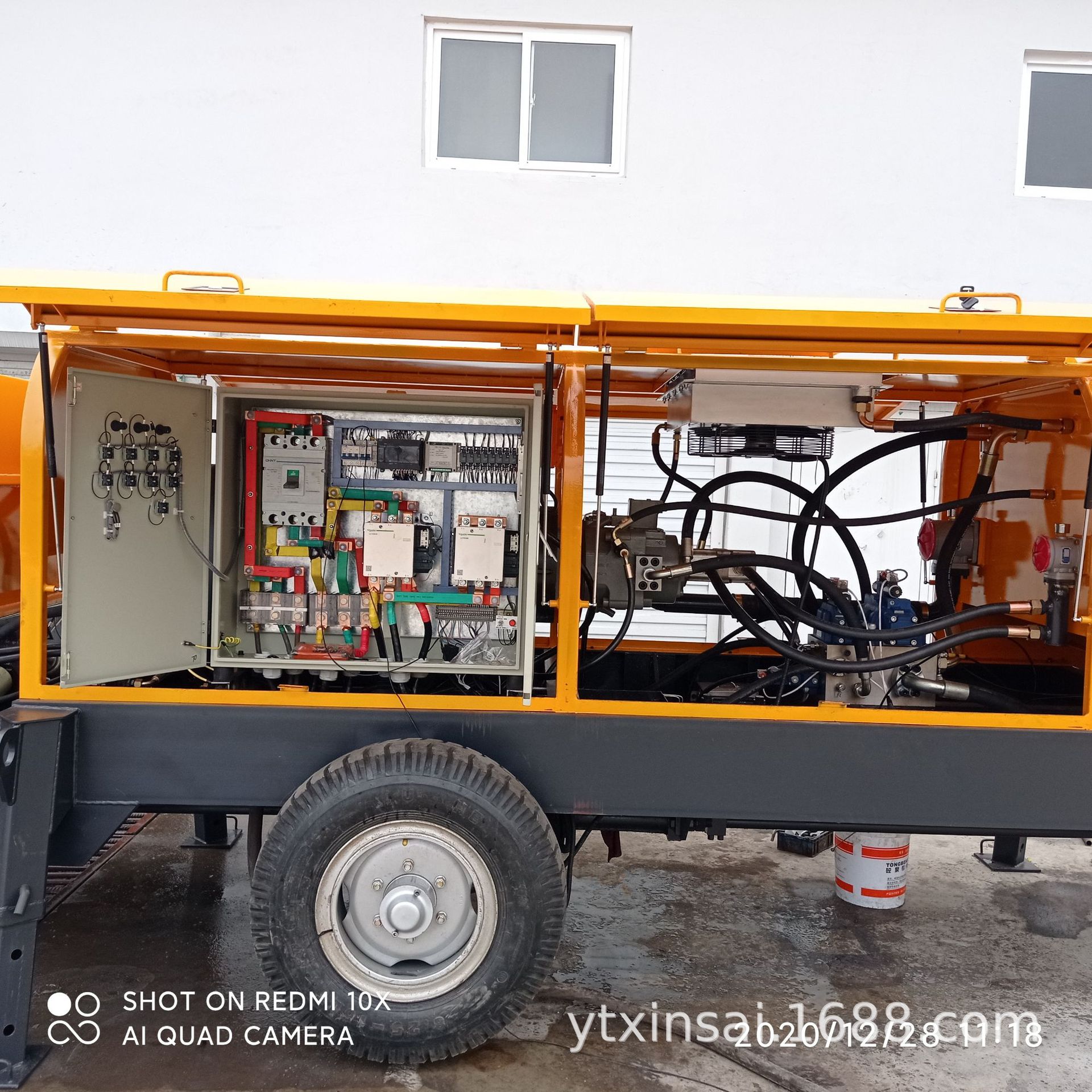 山东烟台拖泵 泵送150米50层楼房高度600米水平距离 8016型拖泵