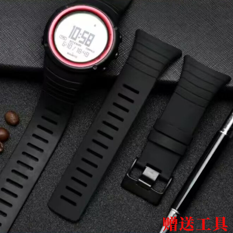 Replacement Suunto Core Series Outdoor Sports Watch Strap, 35mm Black Rubber