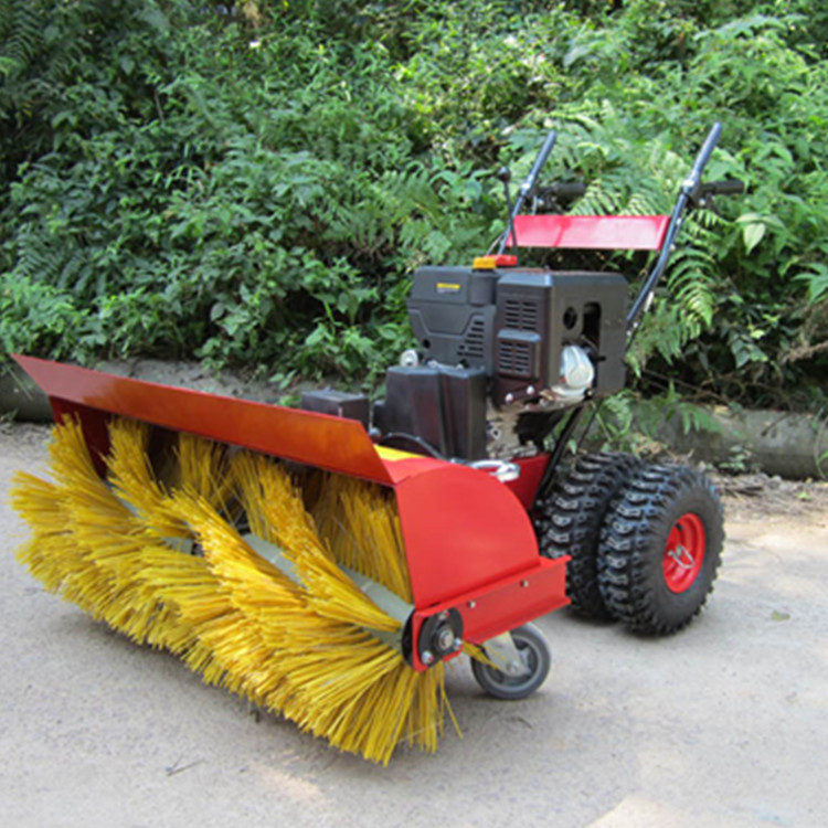 聚仁多功能扫雪机 小型手扶手推式清雪设备    路面手推扫雪机