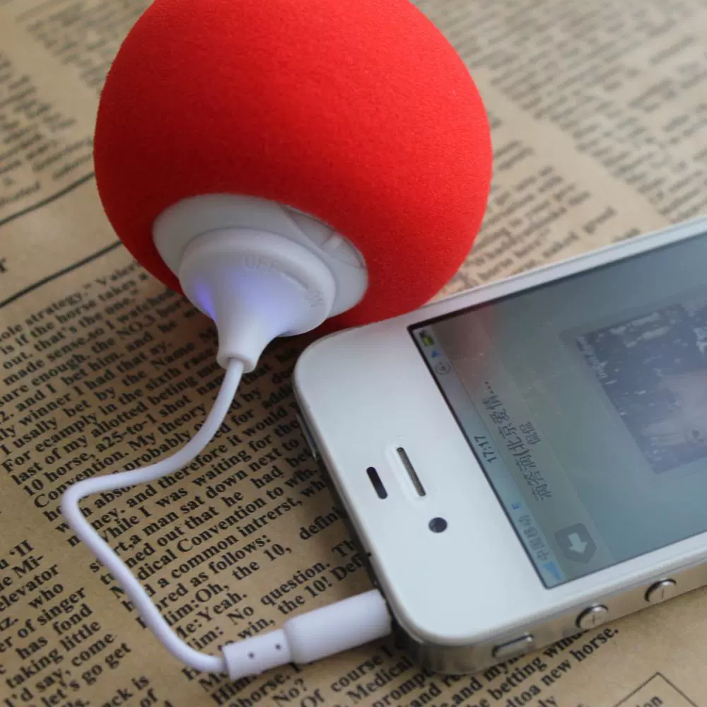 Трансграничная новая мини-удобная для переноски губка 3,5 мм аудиоразъем, Встроенная аудиосистема для мобильного телефона, громкоговоритель