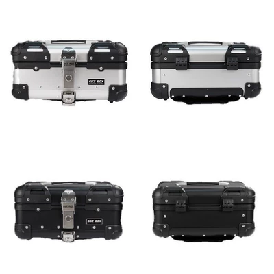 silver 22L round corner box Motorcycle trunk
