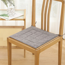 简约竹节麻坐垫久坐不累屁垫客厅椅子垫办公室坐垫四季通用款批发
