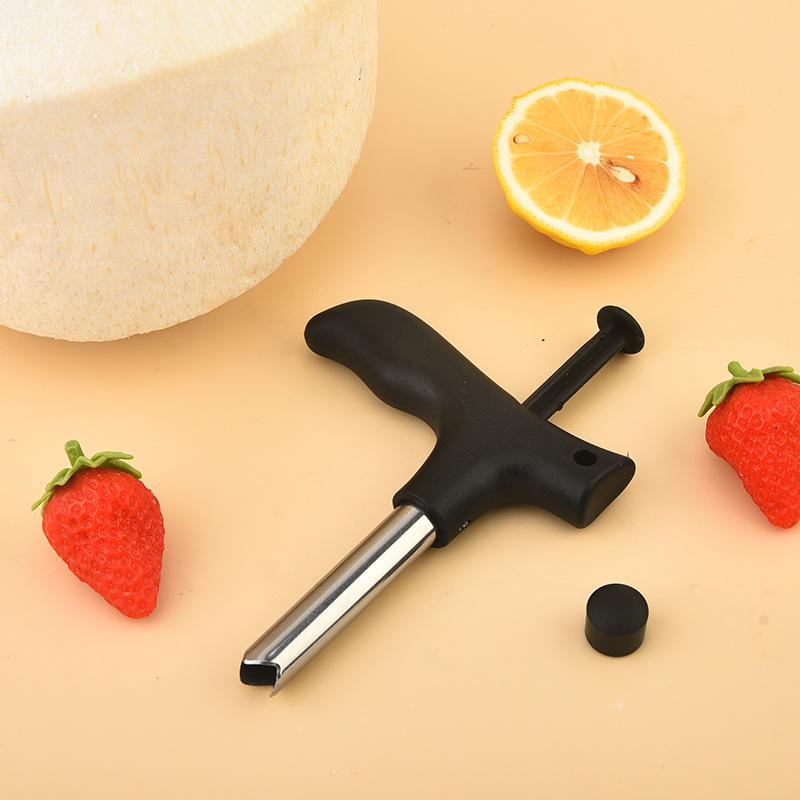 Stainless Steel Coconut Opener, Multi-Purpose Coconut Knife, Coconut Opening Tool, Coconut Hole-Punching Tool, Green Coconut Opening Tool, Hole Opener