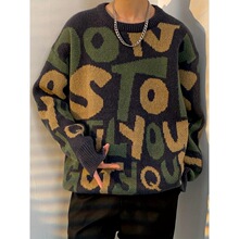 G 50102 Fashion Letter Sweater Men ��ĸᘿ�ë�� �羳�W��