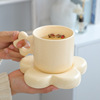 Ceramic Mark Cup Wind Fat Powder Cup INS Breakfast Coffee Cup Claine Classed Blue Cute Permanent Ceramic Cup