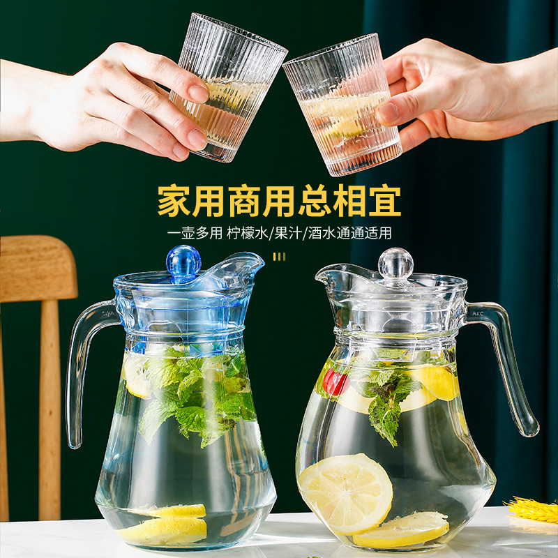 Lemeiya vidrio hervidor frío verano hogar resistente a altas temperaturas tetera hervidor frío taza de agua engrosada pico de pato olla empate olla