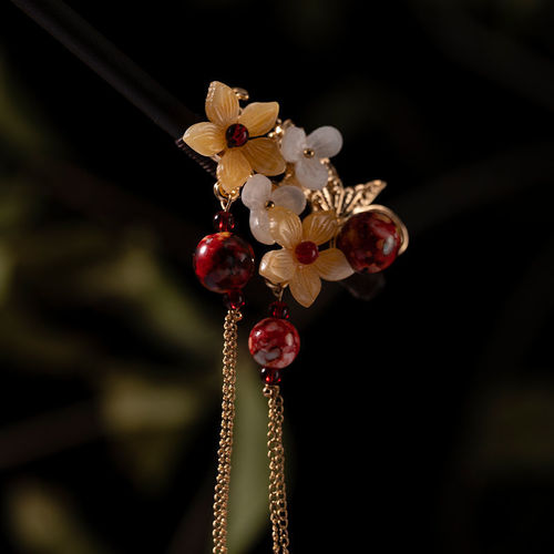 Ancient style hairpins wholesale Chinese cheongsam headwear Hanfu accessories step rocker hairpins hair accessories handmade wooden hairpins