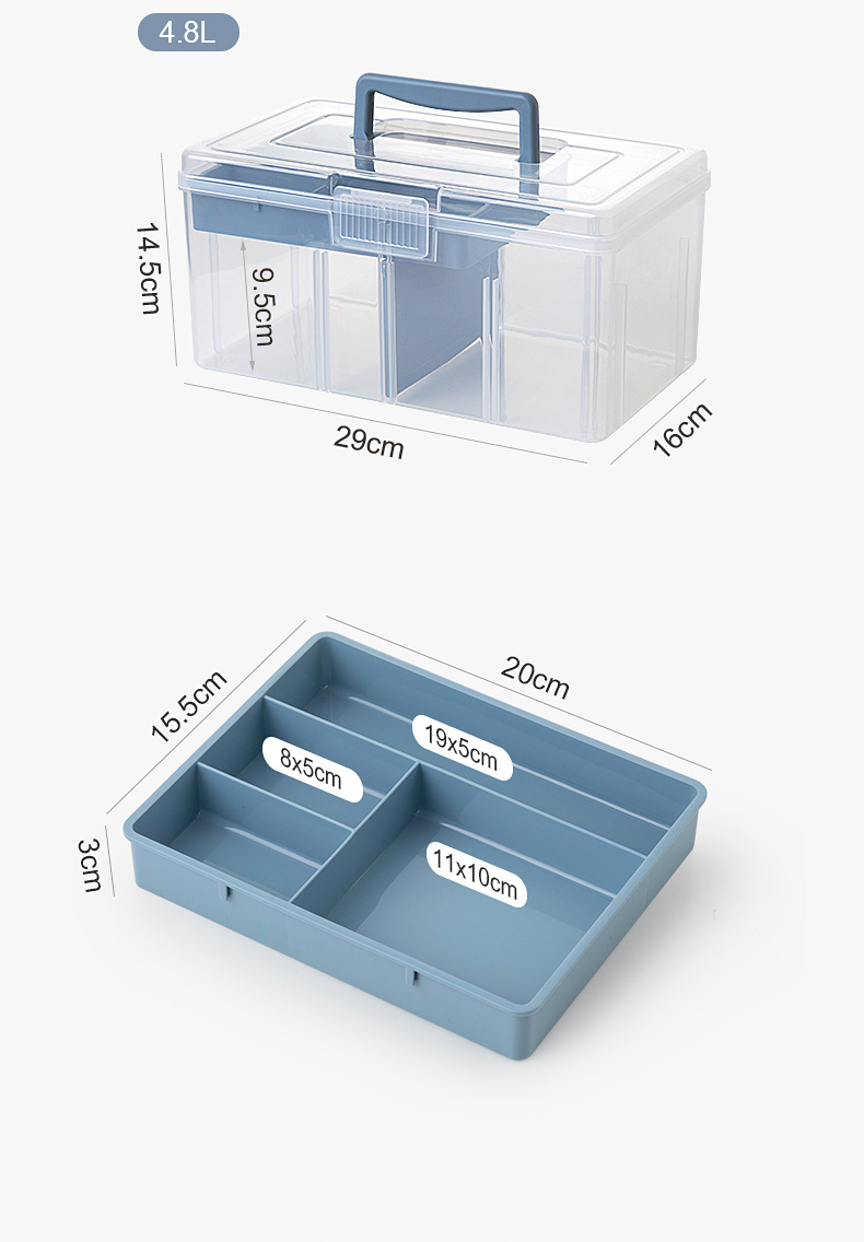 家庭医用药箱收纳家用大容量医疗急救医药箱收纳盒口罩