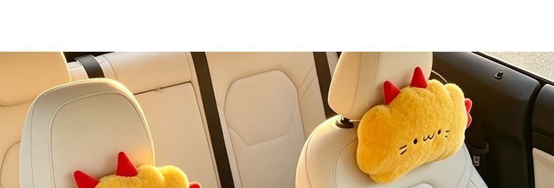 Headrest suitable for all seasons, same style lumbar support cushion, waist-protecting pillow, cartoon car seat cushion, cute car pillow