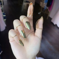 高级金属指甲套戒指ins穿戴美甲戒指套小众设计个性独特夸张配饰