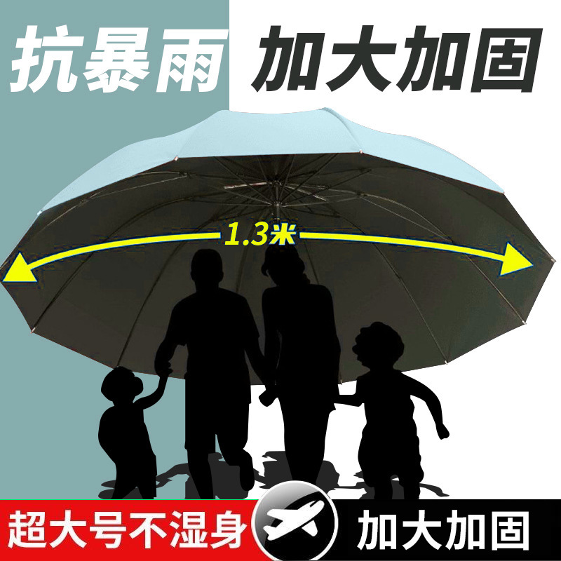 傘マニュアル 12 骨特大耐暴風雨傘 3 人用晴雨兼用折りたたみ日傘広告傘卸売|undefined
