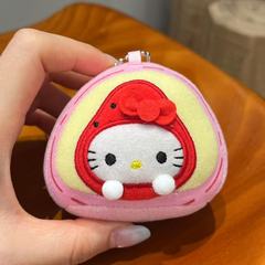 中古草莓kitty猫挂件大福kt包包挂饰挂件kitty钥匙扣挂件