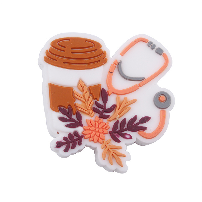 Productos creativos para bebés DIY de dibujos animados tazas de menú flores de silicona joyas de pezón cadena de dientes molares accesorios de pulsera de diente