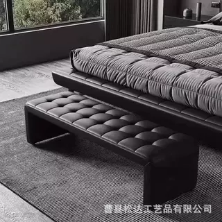 定制卧室床尾凳简约意式真皮长条凳卧室客厅衣帽间入户门换鞋凳