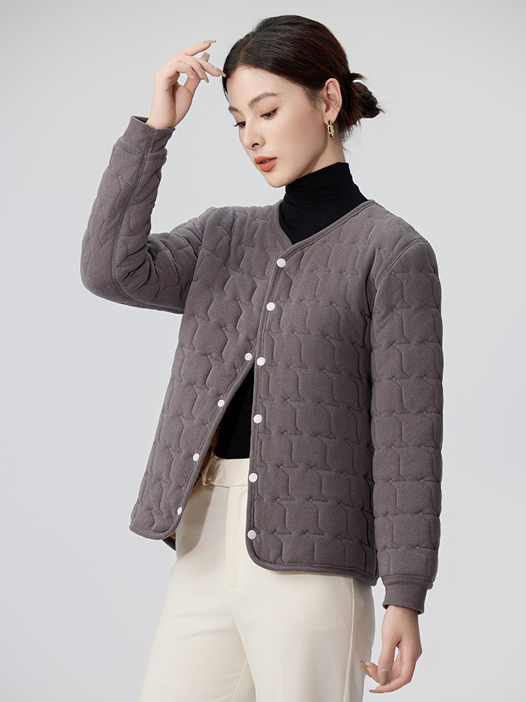 2024 New Winter Fleece-Lined Thickened Cotton Jacket Short Warm Coat Thermal Top