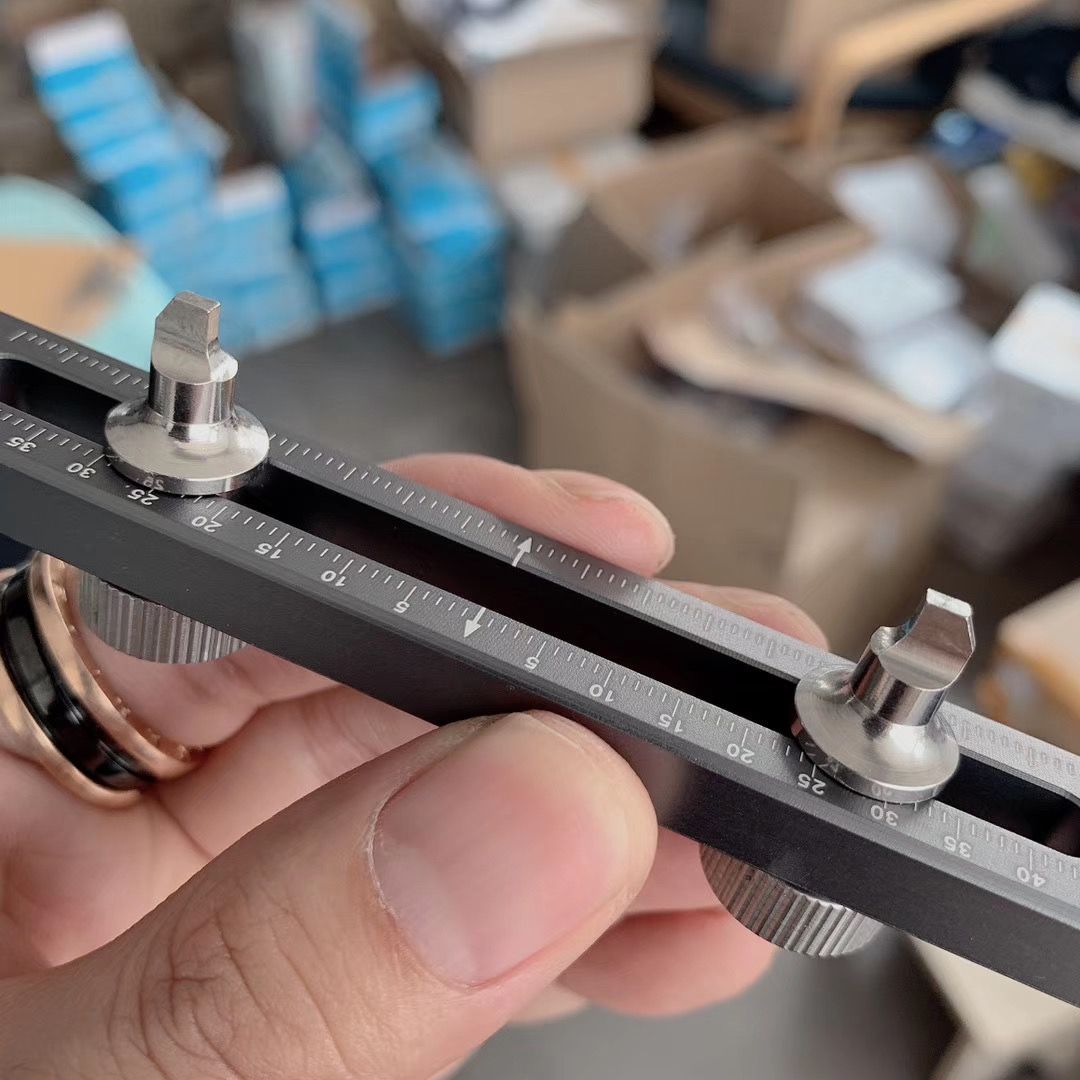 手表修表工具 加大开表器 开底盖器 带刻度尺 I型二爪开 长柄