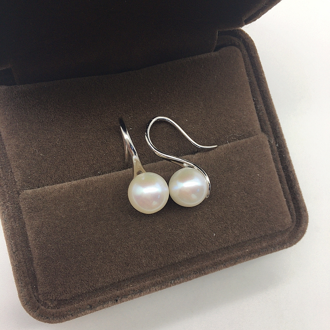 23g Weight 925 Sterling Silver Ear Needle Material Ear hook Classification 1 Pair Quantity Daily Occasion Freshwater Pearl Material Geometric Pattern Women's Gender Simple Style Style 1 Pair Freshwater Pearl Freshwater Pearl Earrings Geometric Ear Hook 14