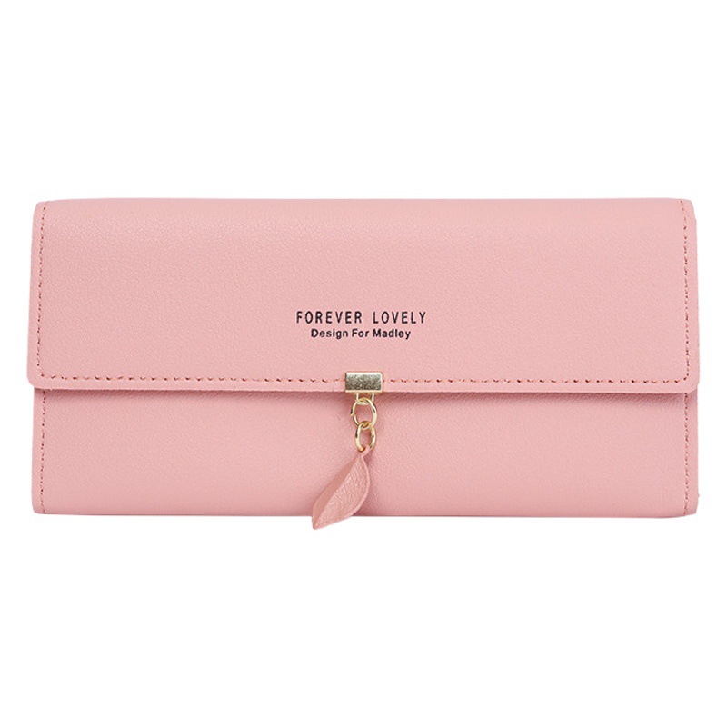New wallet women's long women's student coin purse small three fold fashion all-match Multi-Card large capacity card holder women