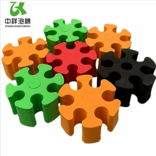 EVA雕刻齿轮玩具异形冲压拼装泡棉数字积木 彩色圆形泡沫圈缓冲垫