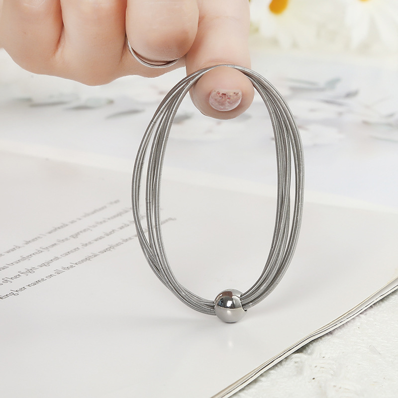 Punk Geométrico Acero Inoxidable 304 Pulido Unisexo Brazalete display picture 3