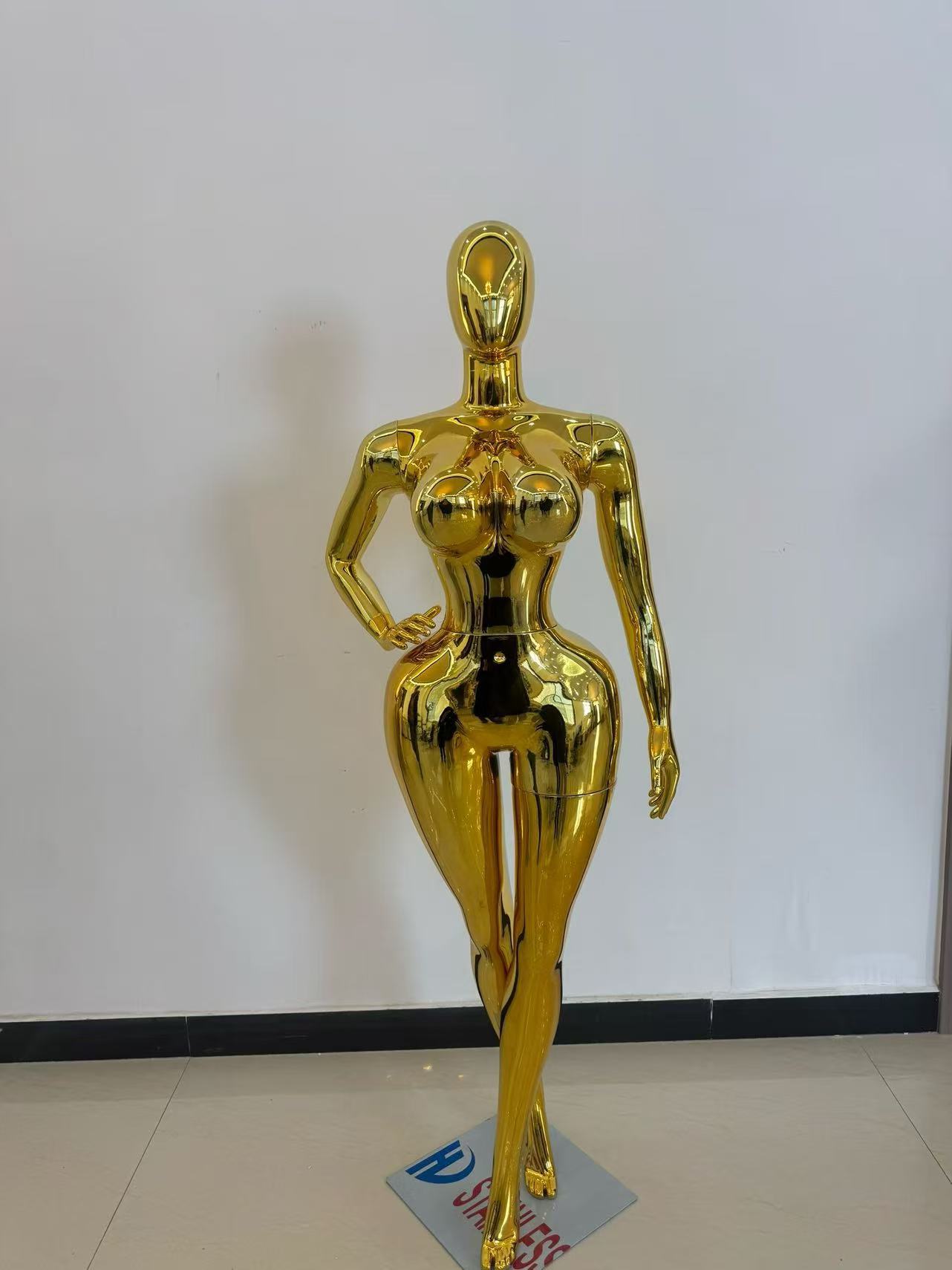 Maniquí Femenino de Cuerpo Completo de Plástico Galvanizado para Tiendas de Ropa y Escaparates