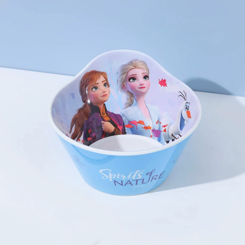 Посуда Disney для кормления, детская небьющаяся суповая миска для еды, для домашнего использования «Холодное сердце»