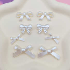 仿珍珠领结蝴蝶结DIY饰品配件手工带孔服饰手机壳串珠散珠配饰