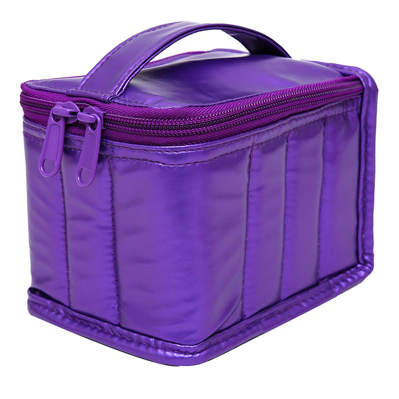 Nueva bolsa de cosméticos portátil de color puro con logotipo impreso, bolsa de cosméticos simple, bolsa de lápiz labial portátil de viaje transfronteriza, venta al por mayor