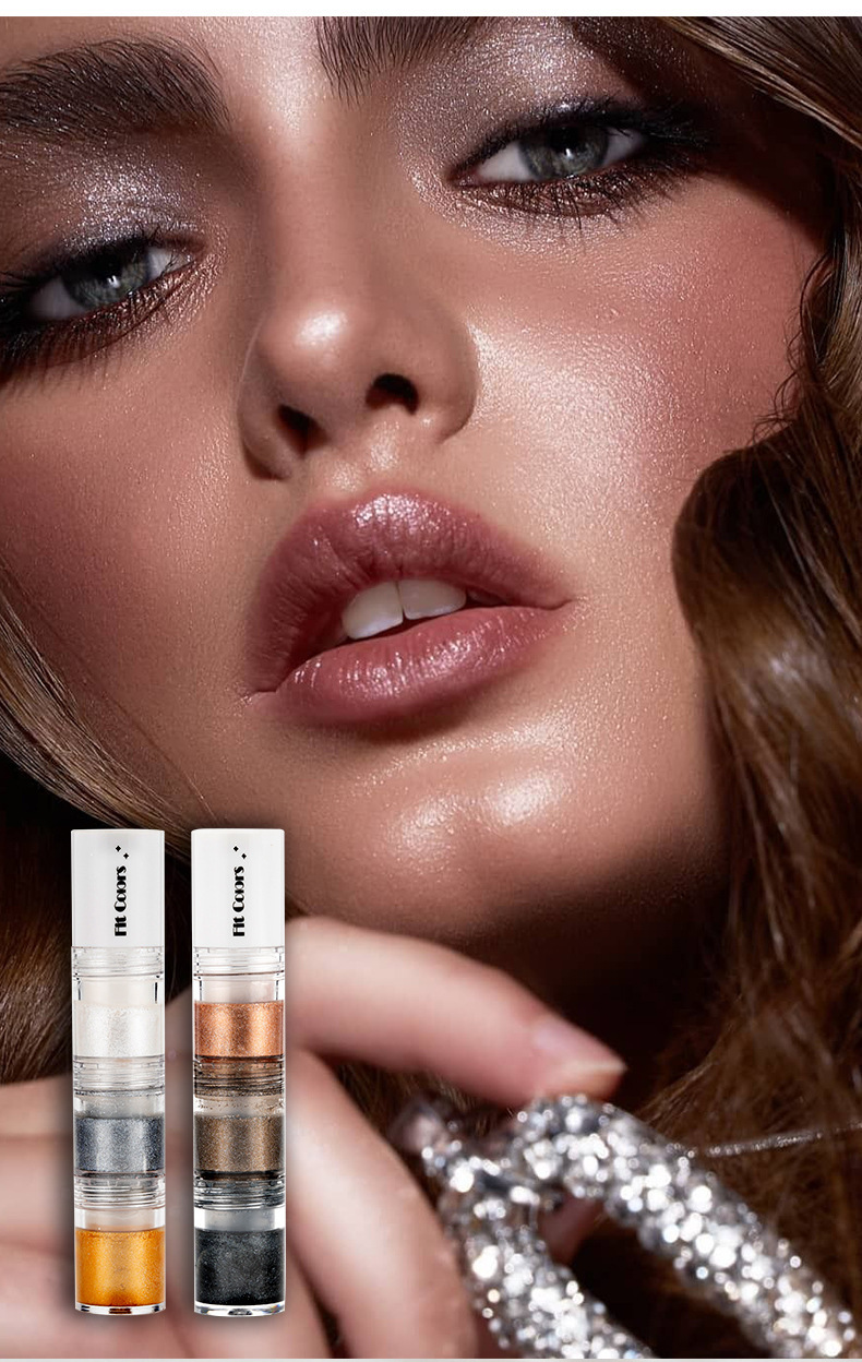 Cross-border bestseller Fit Colors3: Smoky Eye Water, Eyeshadow Diamond Liquid, Pearlescent Fine Sparkling Eyeshadow Liquid, Lip Gloss undefined