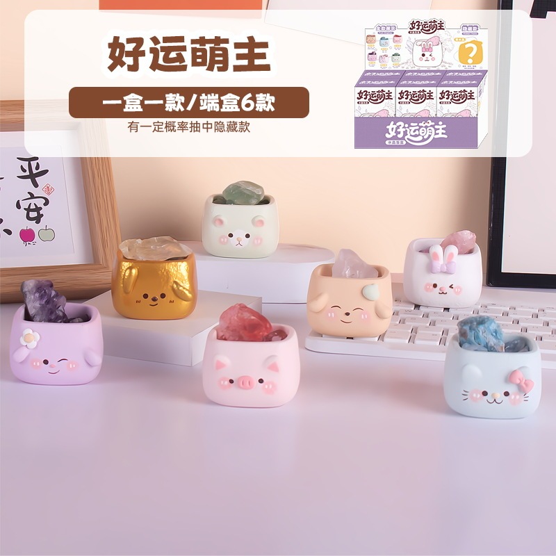 12 星座 PAI クリスタルブラインドボックス樹脂フィギュアサプライズブラインドボックスかわいい装飾品オフィス装飾誕生日ギフト|undefined