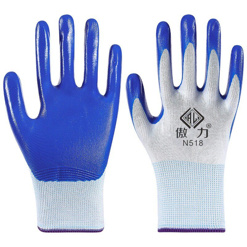 Guantes de protección laboral resistentes al desgaste neumáticos de goma de goma de trabajo de trabajo duro mano de obra duradera al por mayor guantes de látex