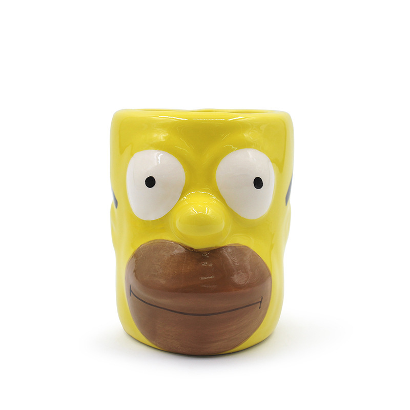 Cartoon Simpson una taza de cerámica 3D taza de dibujos animados personalidades extrañas amigos regalos