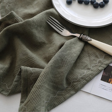 【MEZO ELEMENT】全棉森系绣花小餐巾ins防尘盖布美食拍照背景布