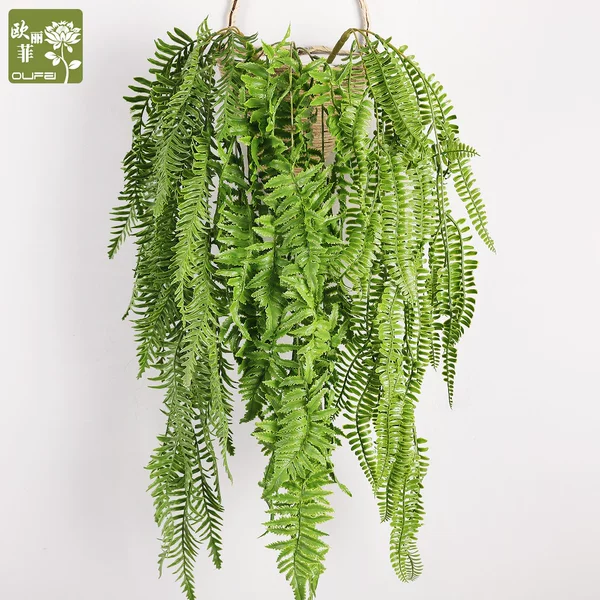 3 fork hanging rattan wall hanging green plant rattan simulation plant fern ceiling decoration Persian plant wall material