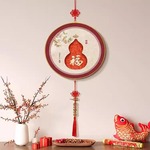 新中式福禄葫芦入户进门挂饰2025年蛇年春节挂件柿柿如意新年挂画