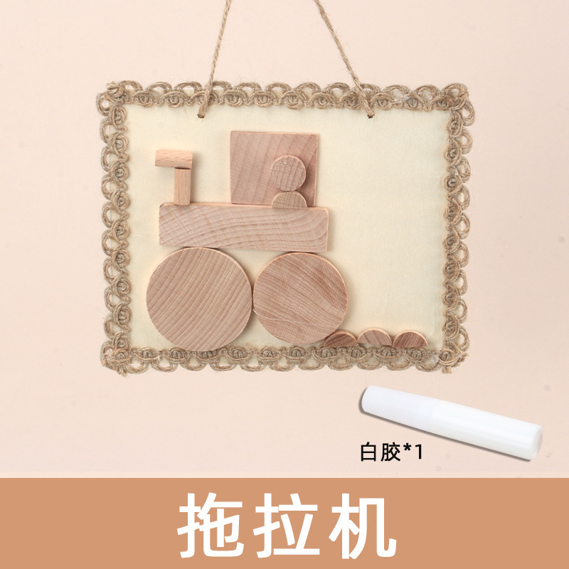 Weiweihu briy paquete de material de pintura hecha a mano jardín de infantes entrenamiento práctico material didáctico de madera maciza juguetes educativos creativos para niños