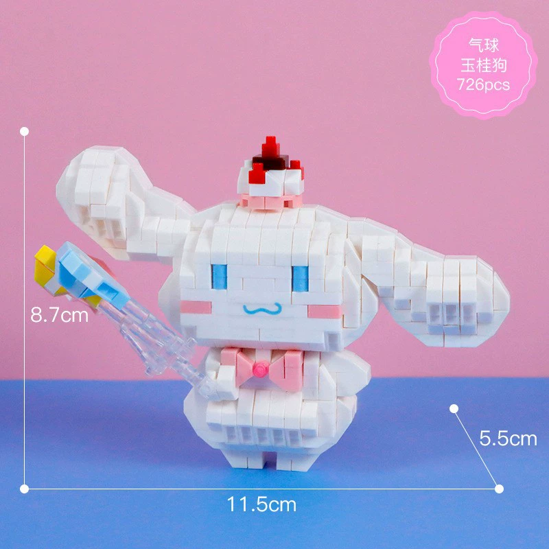 Building Block Set (Lego) Cartoon Panda & Characters, Mini Micro Bricks, Multiple Piece Counts