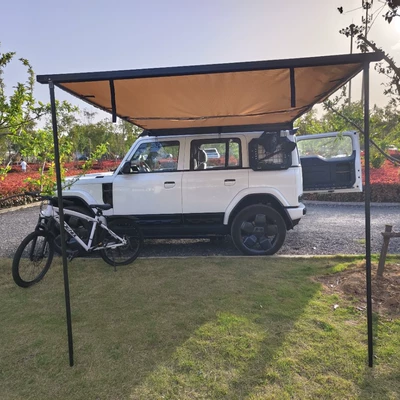 Car Canopy Camping Side Tent Aluminum Alloy Hard Shell Side Tent Side Canopy
