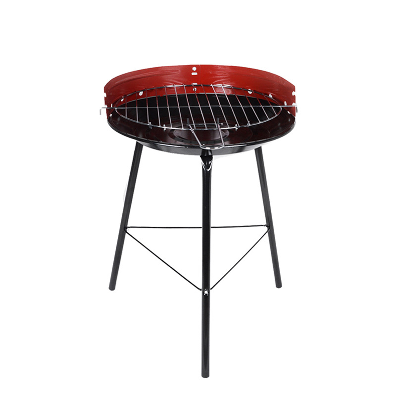 Supermercados transfronterizos al por mayor 14 pulgadas mini simple horno de barbacoa ajustable portátil parrilla de barbacoa al aire libre parrilla trípode