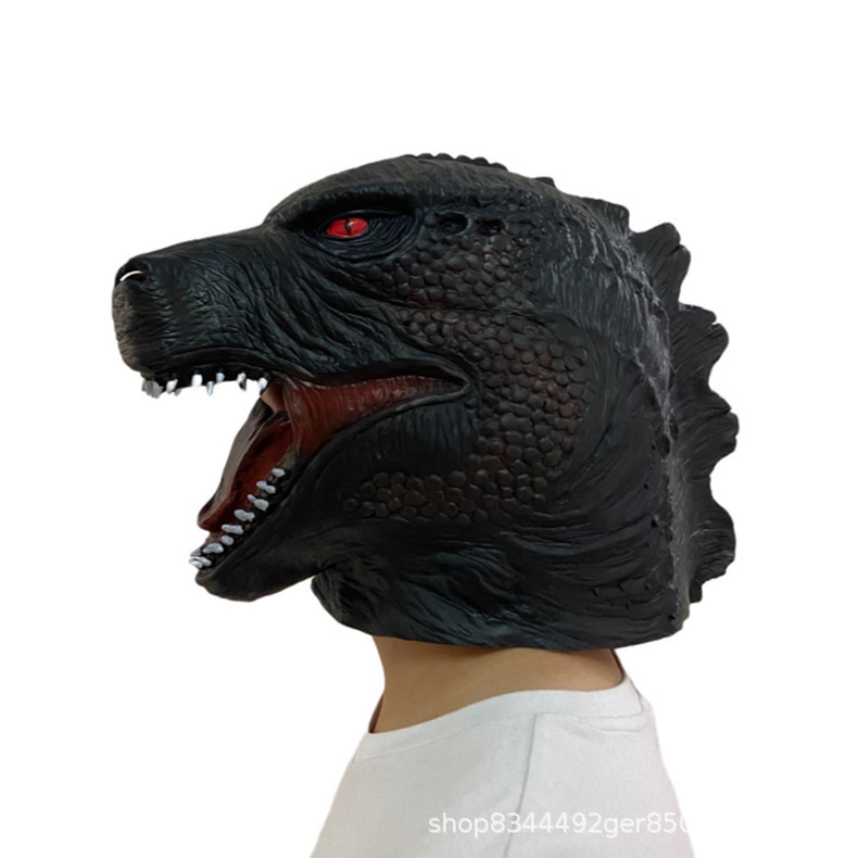Godzilla King Kong máscara de látex tocado Halloween animal dinosaurio gorila Tyrannosaurus vestir Accesorios