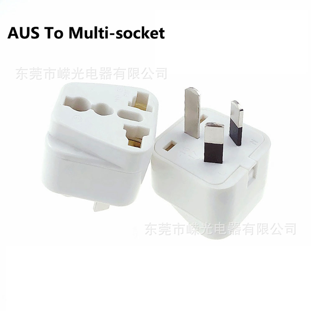 WD-16-1半胶澳规转换插座三扁插国标三脚CE半绝缘澳式转多用插孔