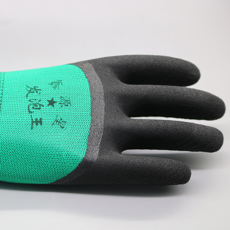 [Personalizado] Guantes de seguro laboral, neumáticos, guantes de espuma de látex de goma, sumergidos resistentes al desgaste, antideslizantes, trabajo en el sitio de construcción, seguro laboral