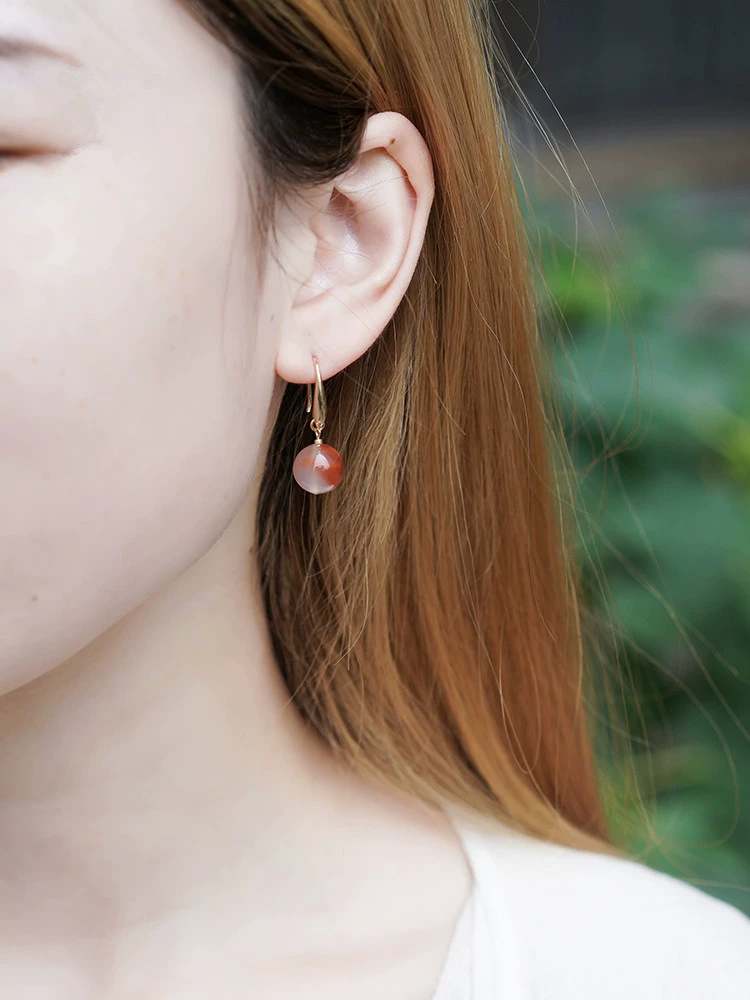 agate подвеска, модные серьги