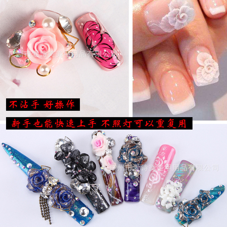 Pintura de uñas tallada pegamento UV de goma insípido 4D tridimensional que forma pegamento esmalte de uñas fototerapia tallado barro 12 colores traje