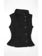 Retro Vintage Slim Fit Stand-Up Collar Vest Sleeveless Vest Jacket Elegant Ins Style Sexy Elegant Top for Women