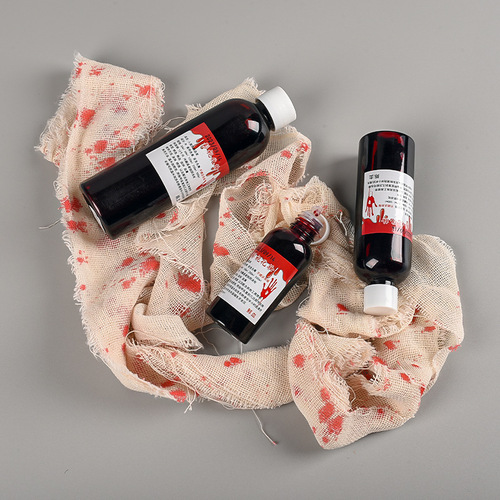 Halloween props realistic film and television fake blood capsules artificial edible plasma zombie makeup bleeding vomiting blood wholesale