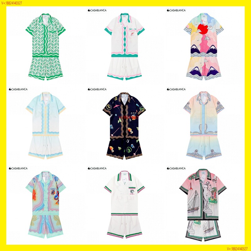 Casablanca Retro Trendy Beach Short-Sleeve Floral Shirt Couple Short Pod Custom-Made