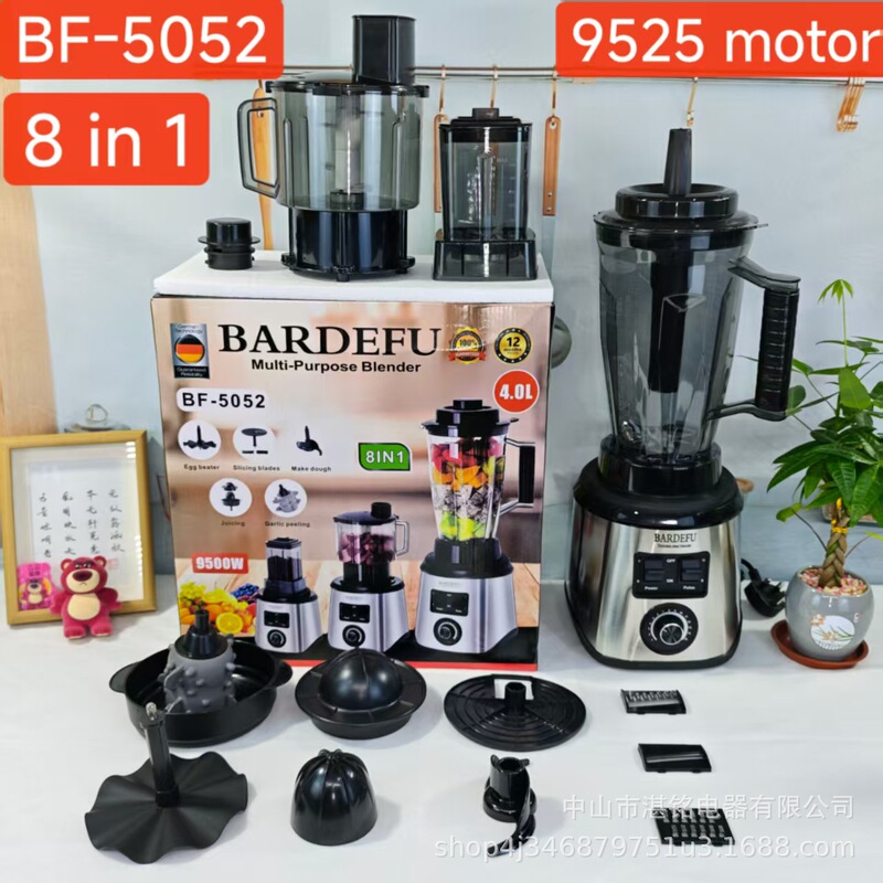 4L8in1blender外贸美欧不锈钢大容量金属绞肉机碎冰榨汁机破壁机|undefined